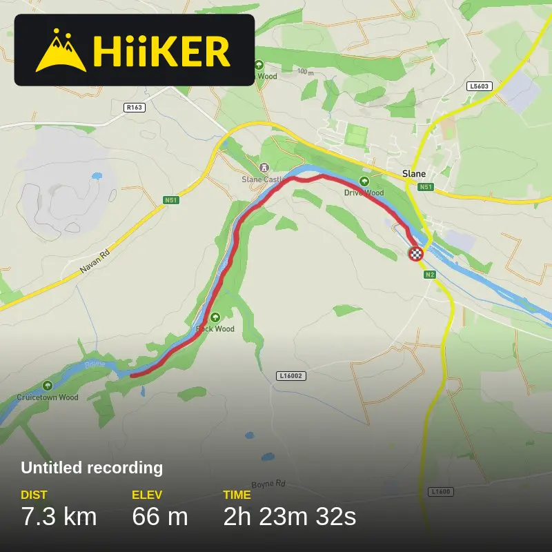 A map preview of the recording Untitled recording.