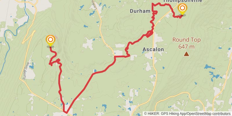 Great Eastern Trail (Incomplete) stage 42 Map