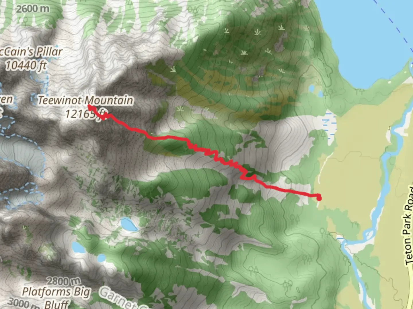 An image depicting the trail Idol and Worshipper, Crooked Thumb and Teewinot Mountain via Apex Trail and its surrounding area.