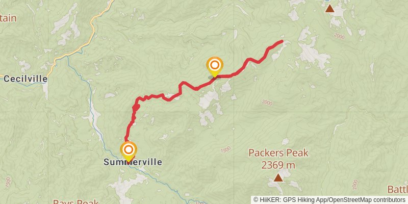 South Garden Gulch Trail stage 3 Map