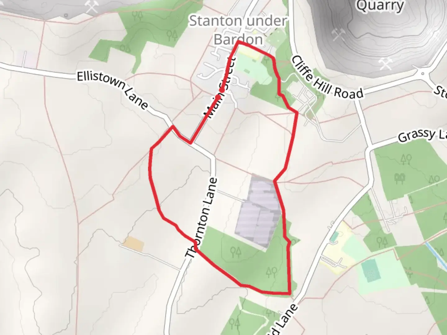 An image depicting the trail Stanton under Bardon Loop and its surrounding area.