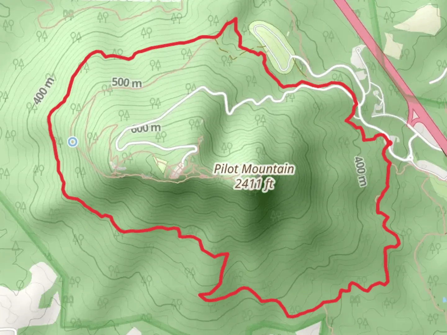 An image depicting the trail Grindstone Trail and Mountain Trail and its surrounding area.