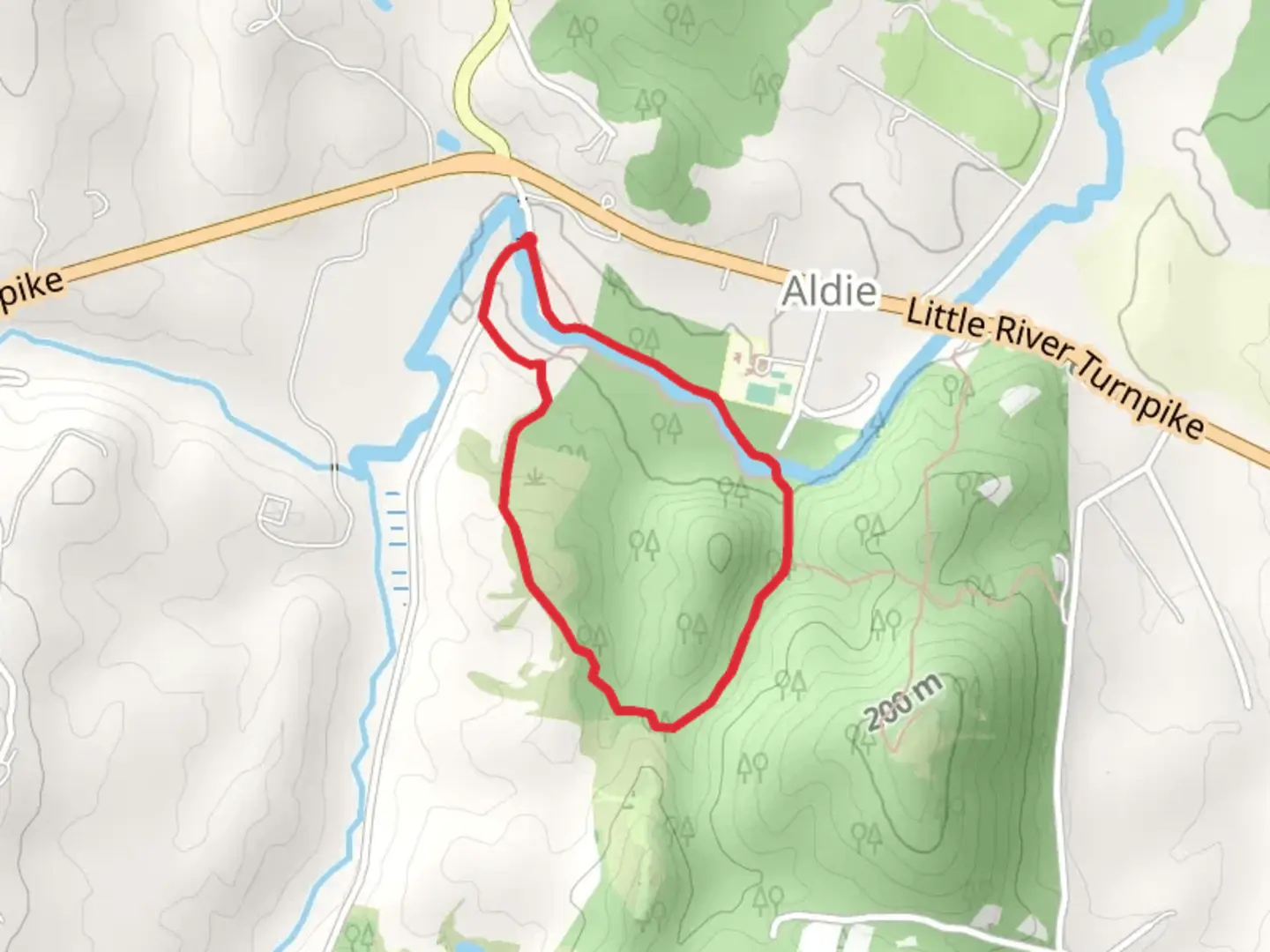 An image depicting the trail Little River Loop and its surrounding area.
