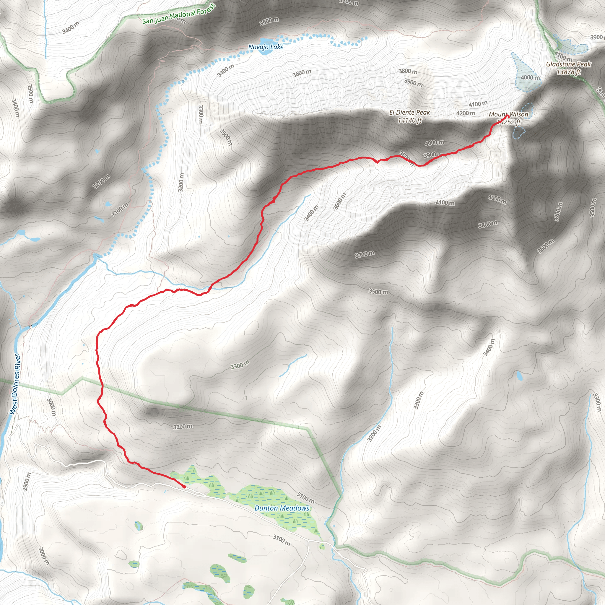Kilpacker Basin Trail mobile static map