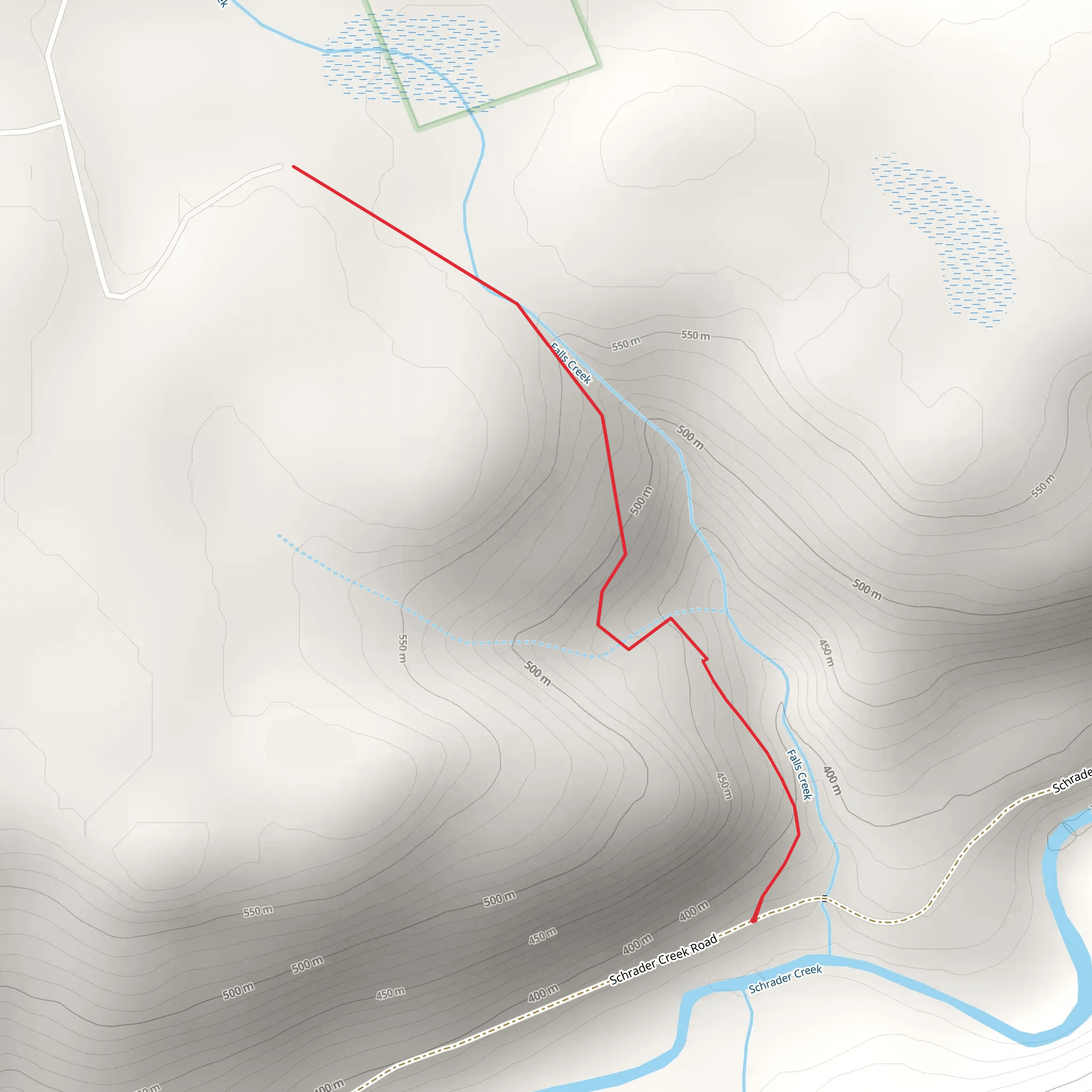 Falls Creek from Schrader Creek Road mobile static map
