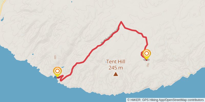 Heysen Trail South Coast alt 1 Map