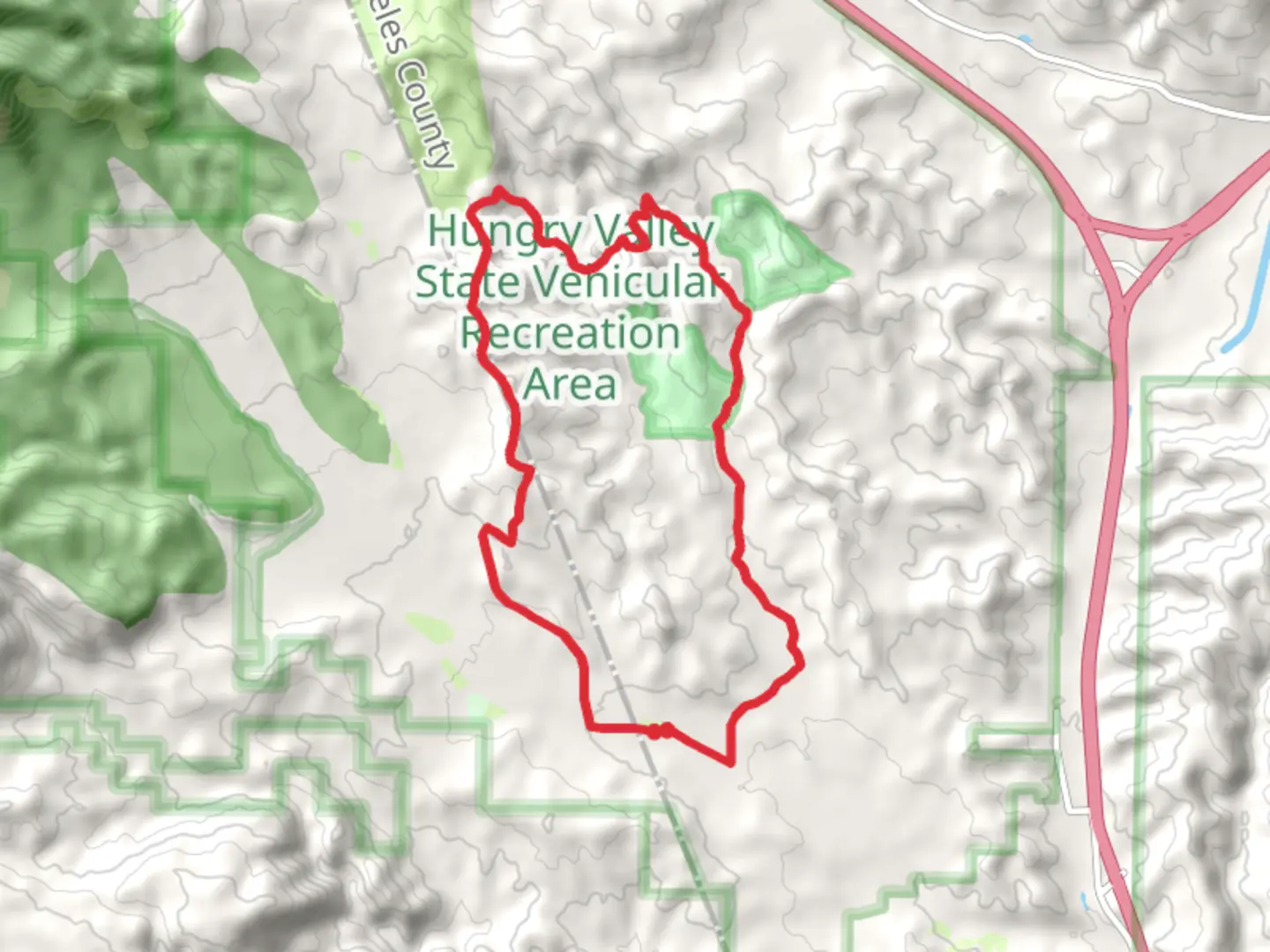 An image depicting the trail Freeman Canyon Cultural Preserve Short Loop and its surrounding area.