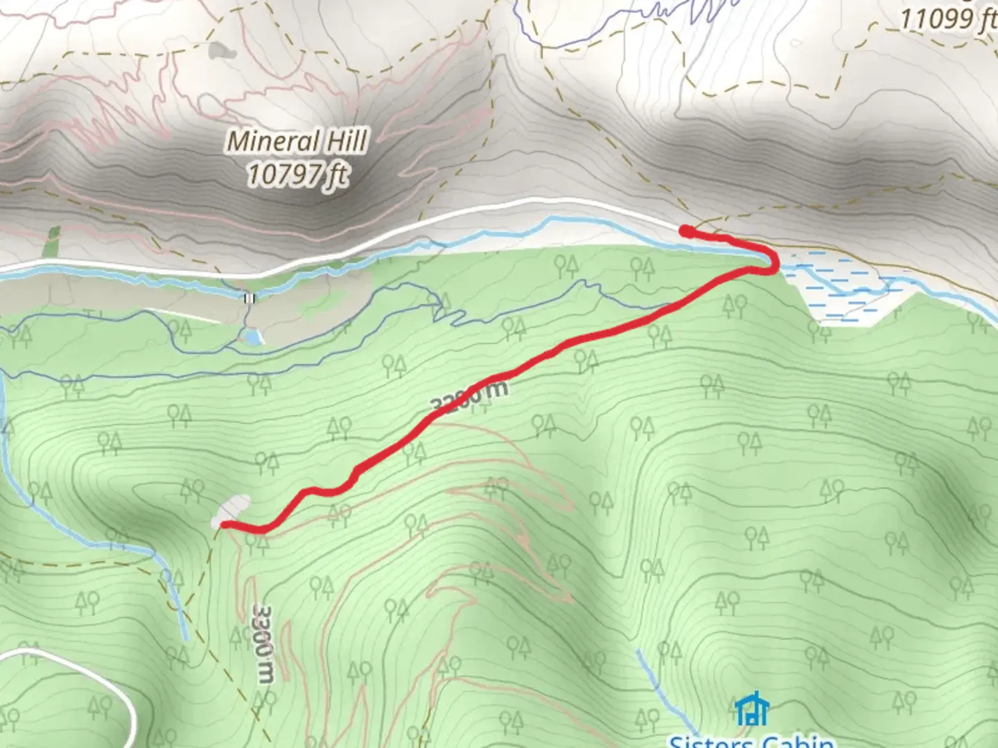 An image depicting the trail Sally Barber Road and its surrounding area.