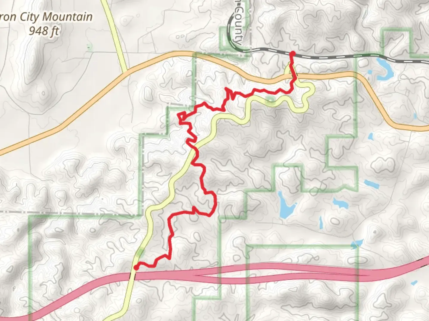 An image depicting the trail Bobo Branch via Pinhoti Trail and its surrounding area.