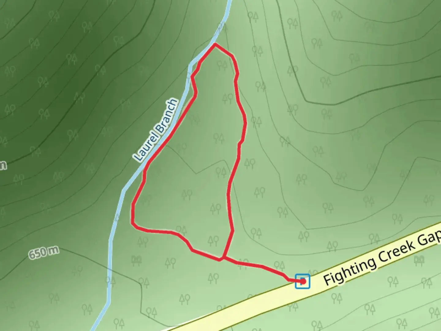 An image depicting the trail Laurel Falls Quiet Walkway Loop and its surrounding area.