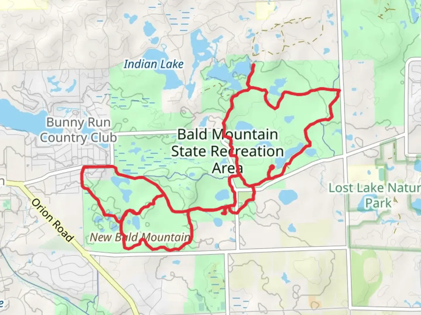 An image depicting the trail Prince Lake, East Graham Lake and Chamberlain Lake Loop and its surrounding area.