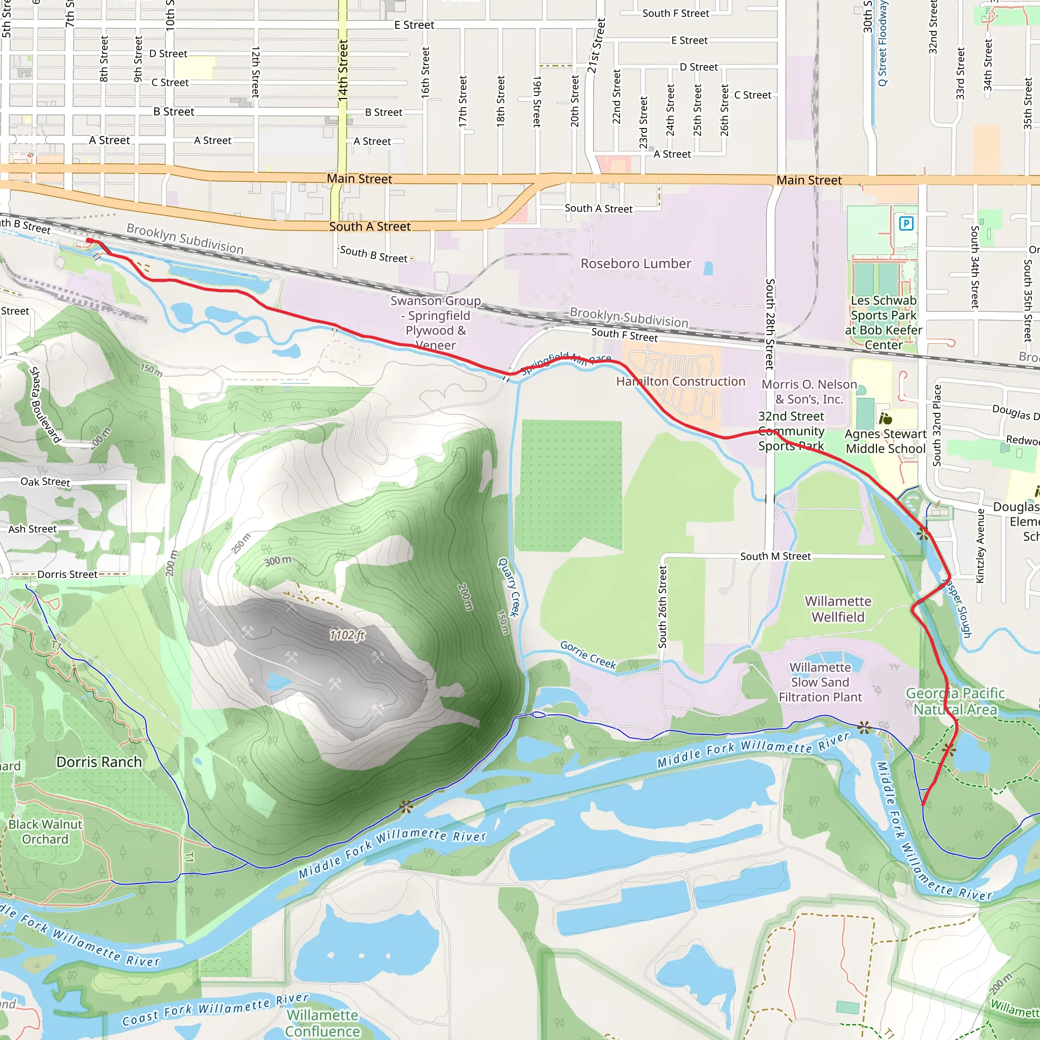 Mill Race Path mobile static map