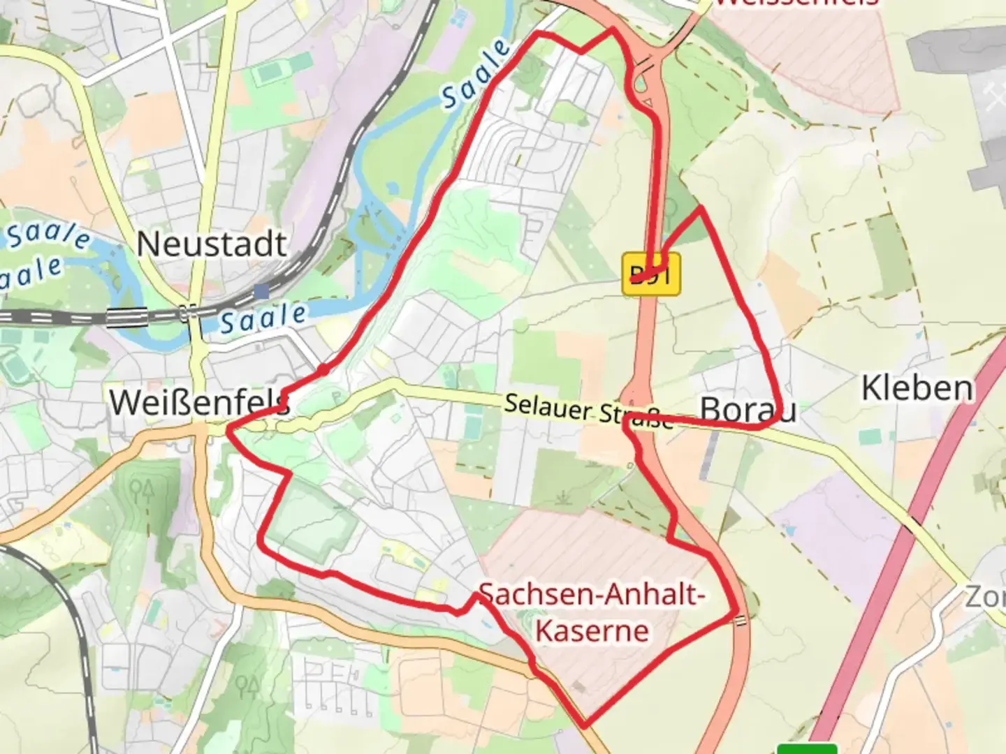 An image depicting the trail Weißenfels and Borau Loop and its surrounding area.