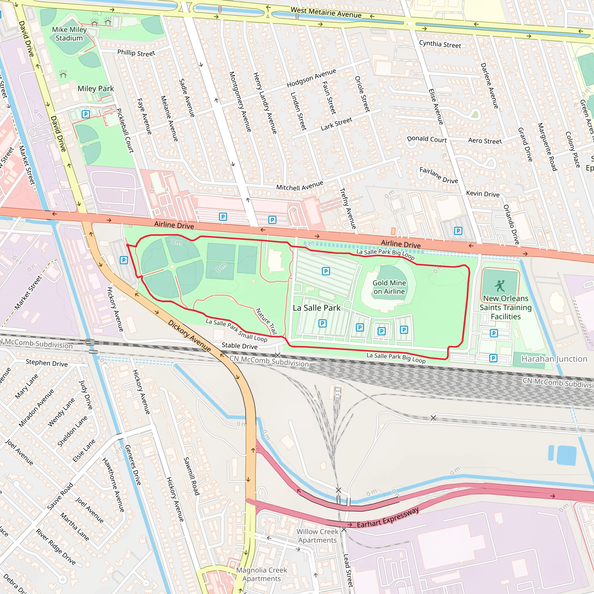 La Salle Park Big Loop mobile static map