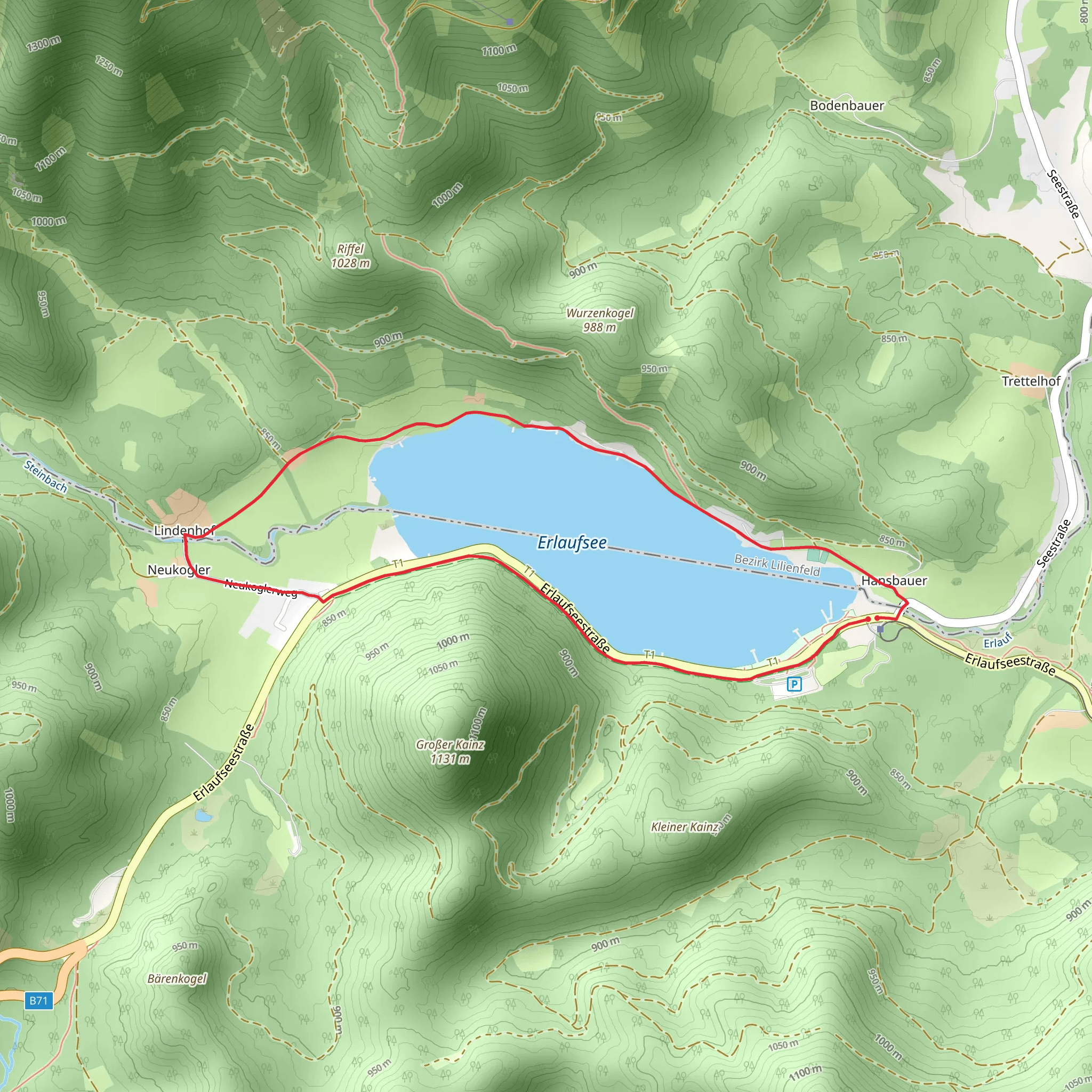 Erlaufsee Lake Loop mobile static map