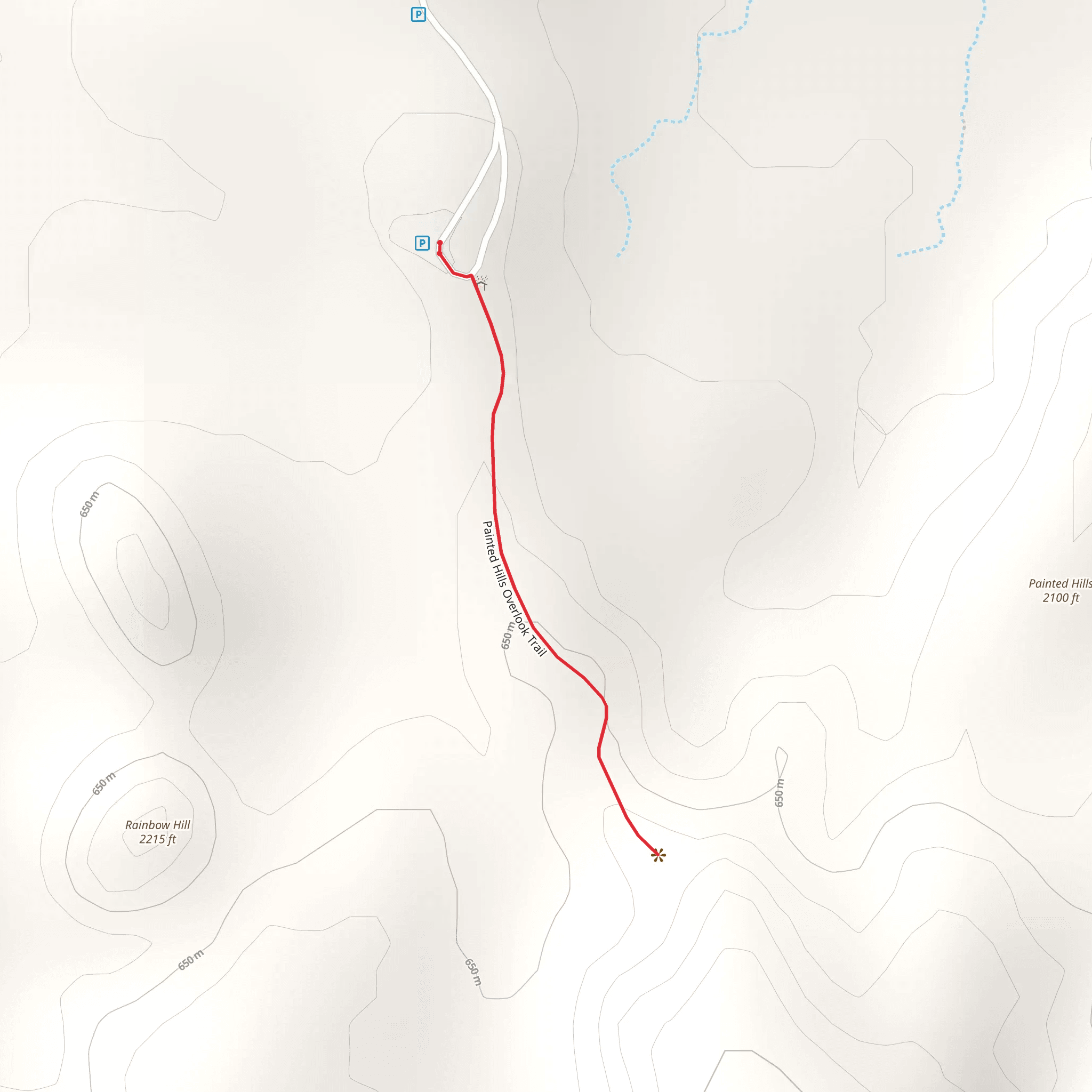 Painted Hills Overlook Trail mobile static map