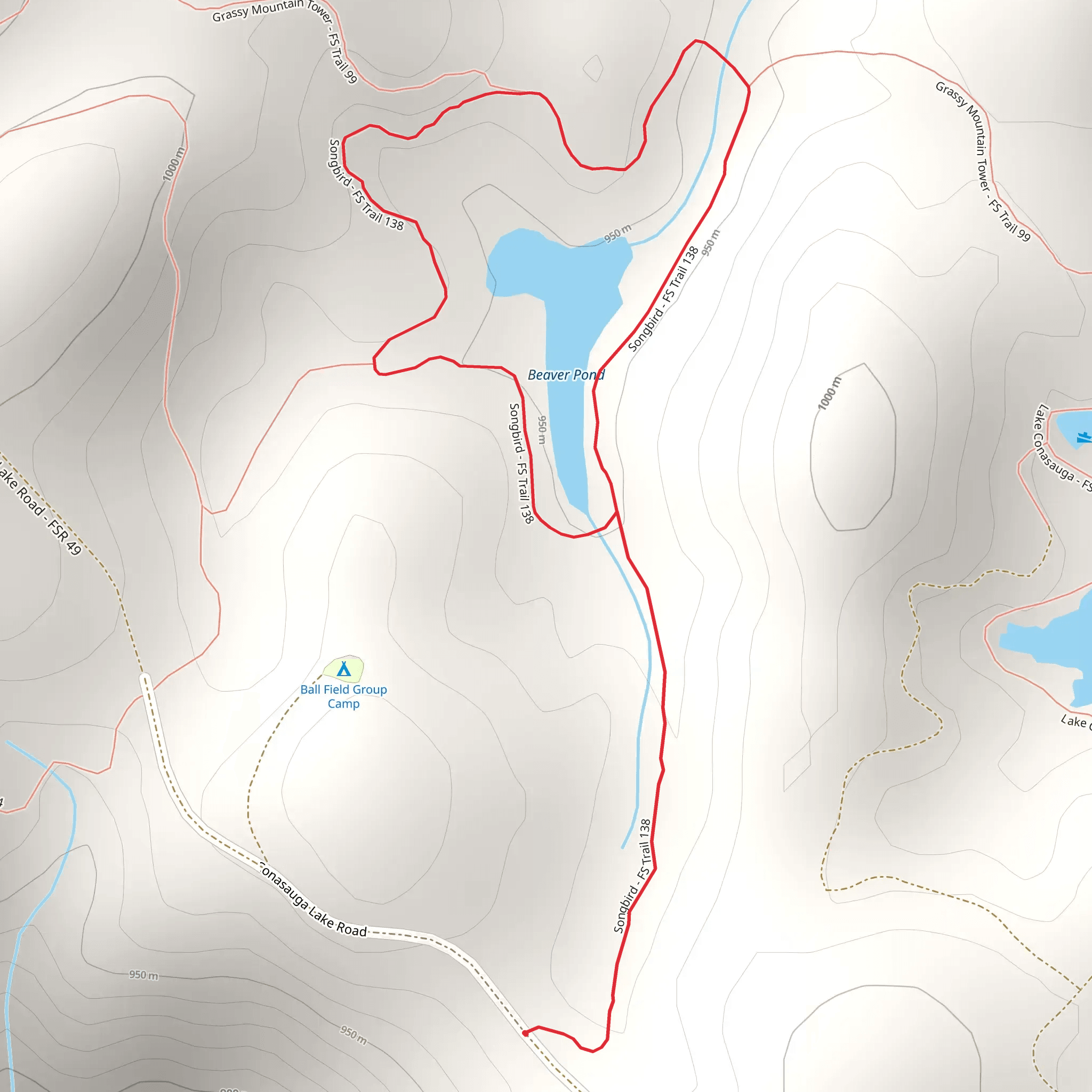 Beaver Pond Loop mobile static map