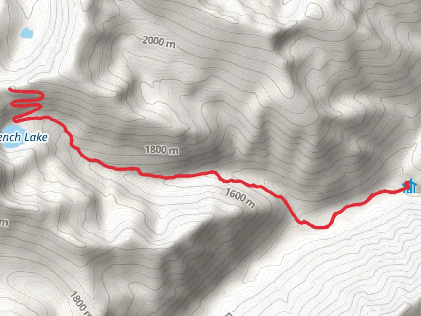 An image depicting the trail French Lake via North Fork Fish Creek Trail and its surrounding area.