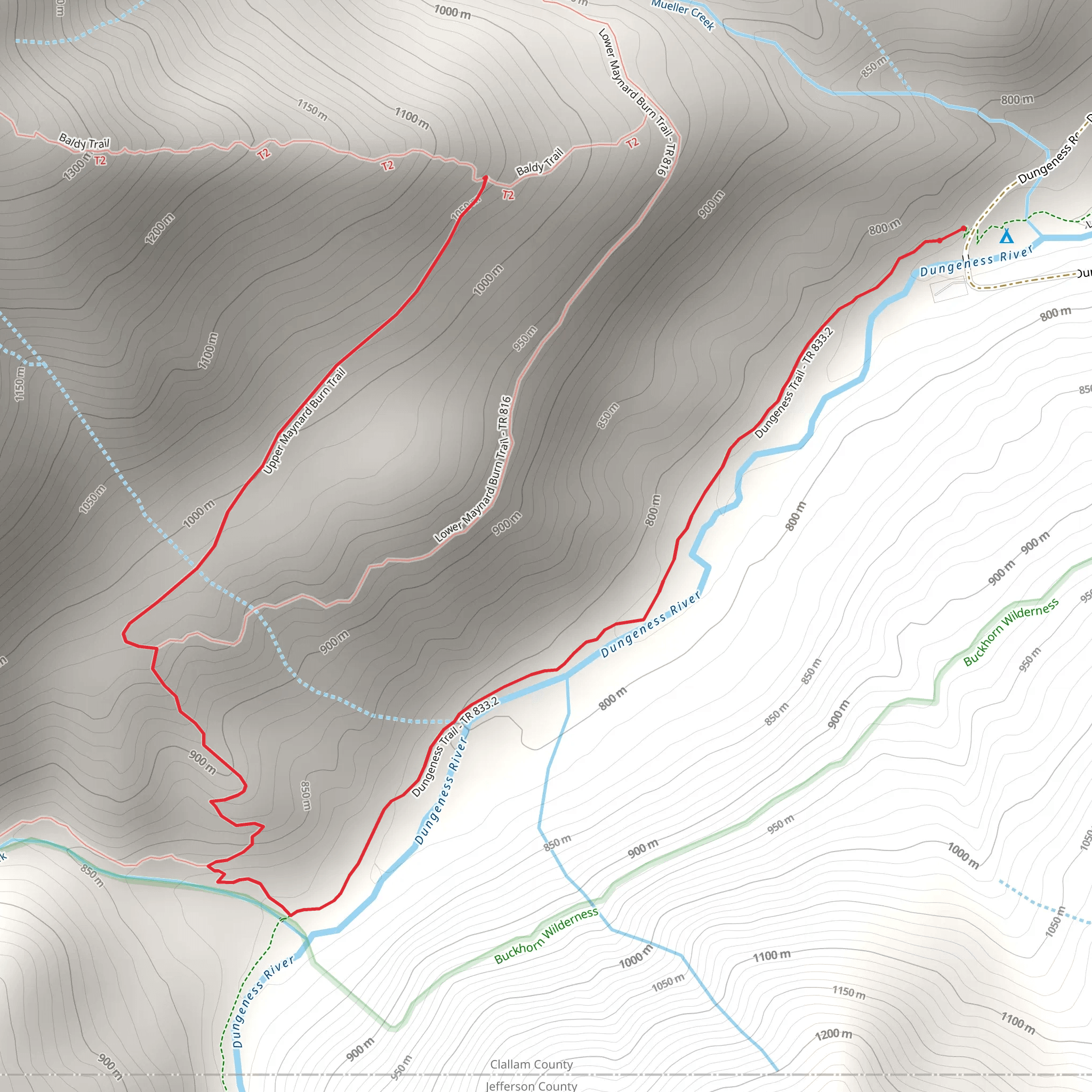 Upper Maynard Burn Trail mobile static map