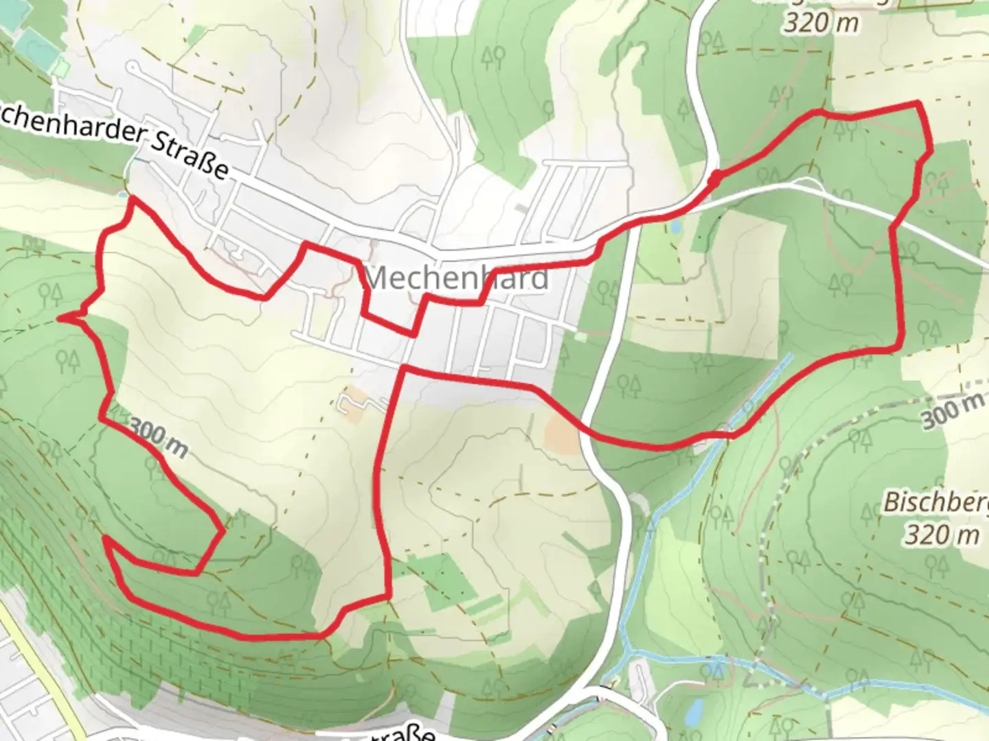 An image depicting the trail Ortswanderweg Erlenbach and Mainweg Teil and its surrounding area.
