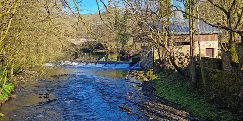 An image depicting the trail Hebden Bridge - Stoodley Pike and Rochdale Canal and its surrounding area.
