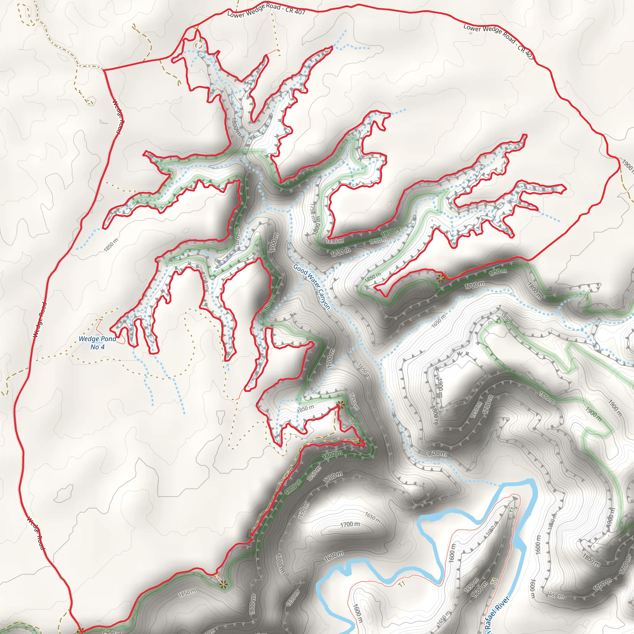 Goodwater Rim Trail mobile static map