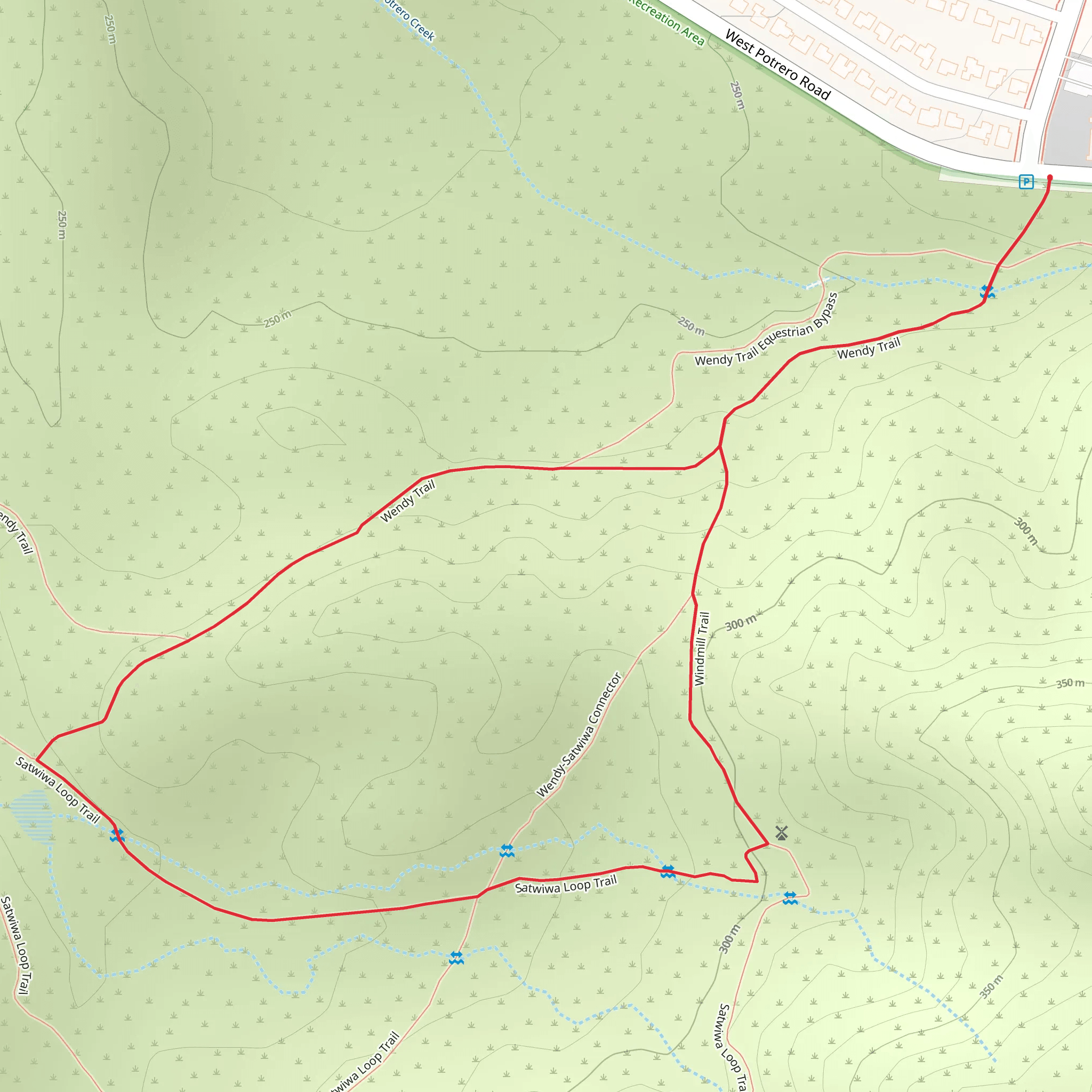Wendy Trail and Satwiwa Loop Trail mobile static map