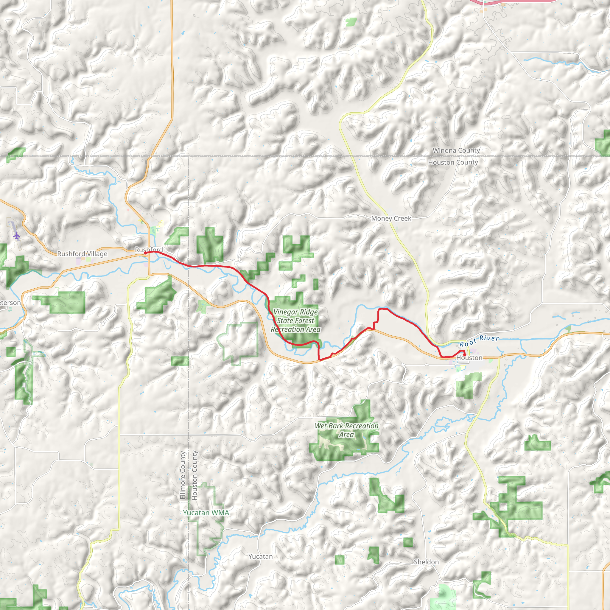 Root River State Trail - Short mobile static map
