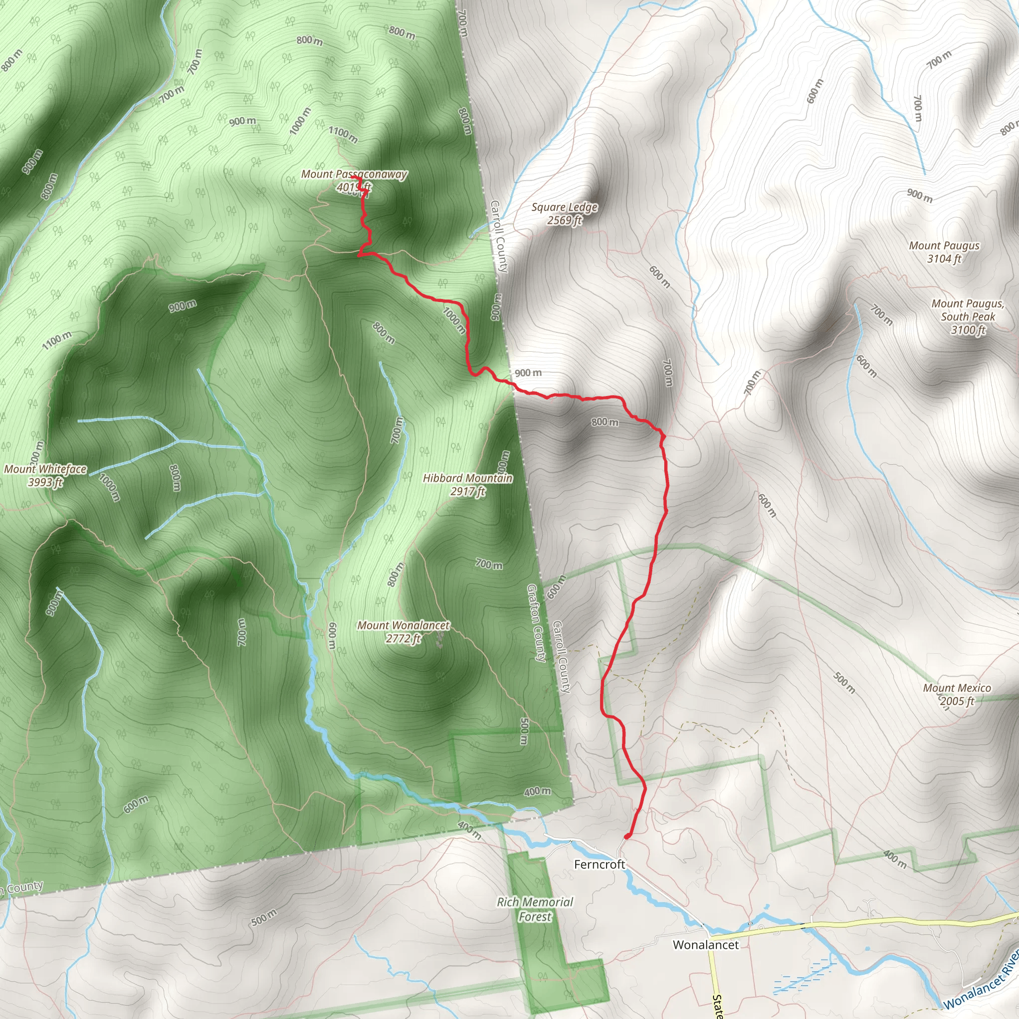 Walden Trail via Old Mast Road Trail mobile static map