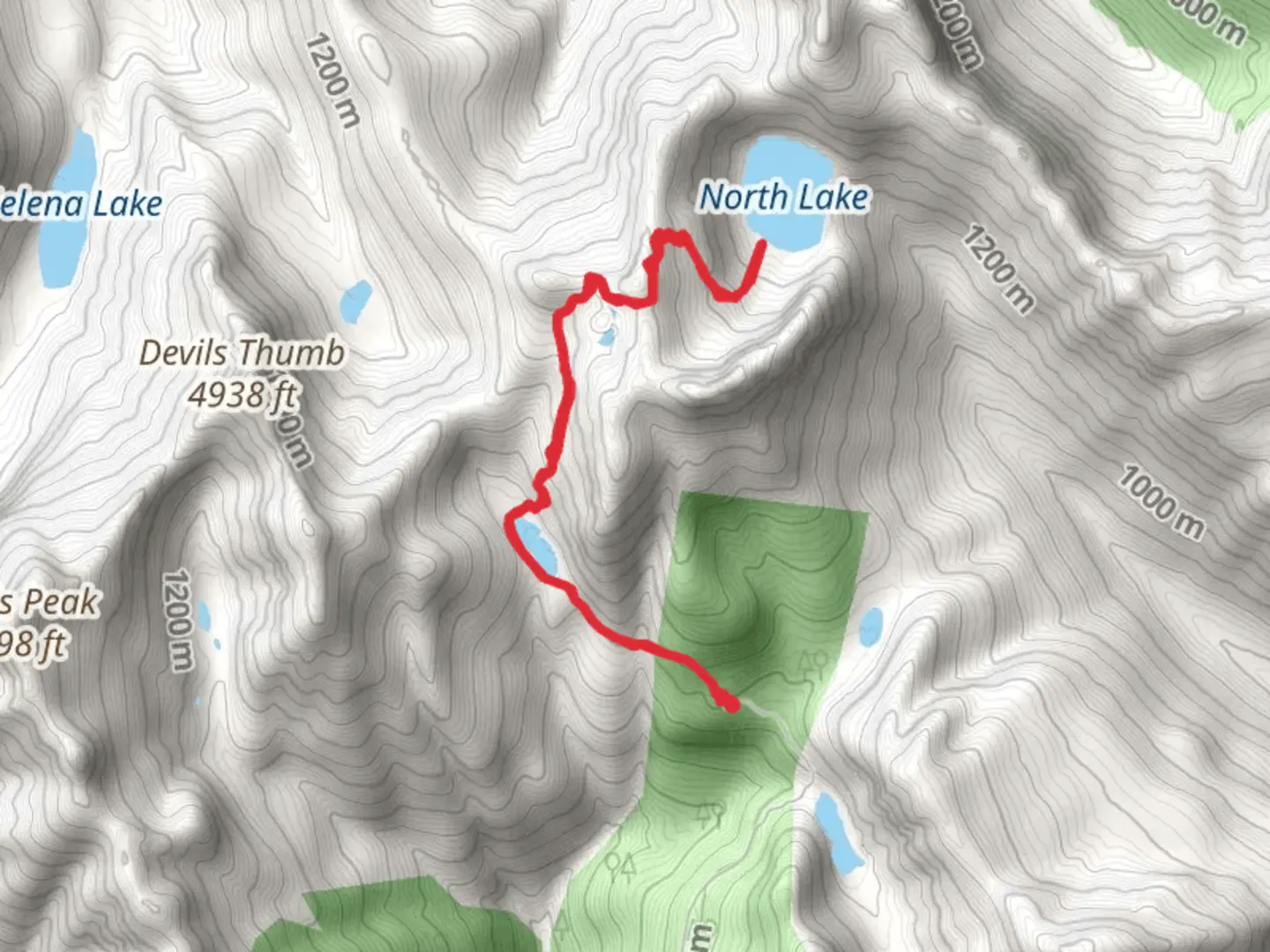 An image depicting the trail Independence Lake and North Lake Trail and its surrounding area.