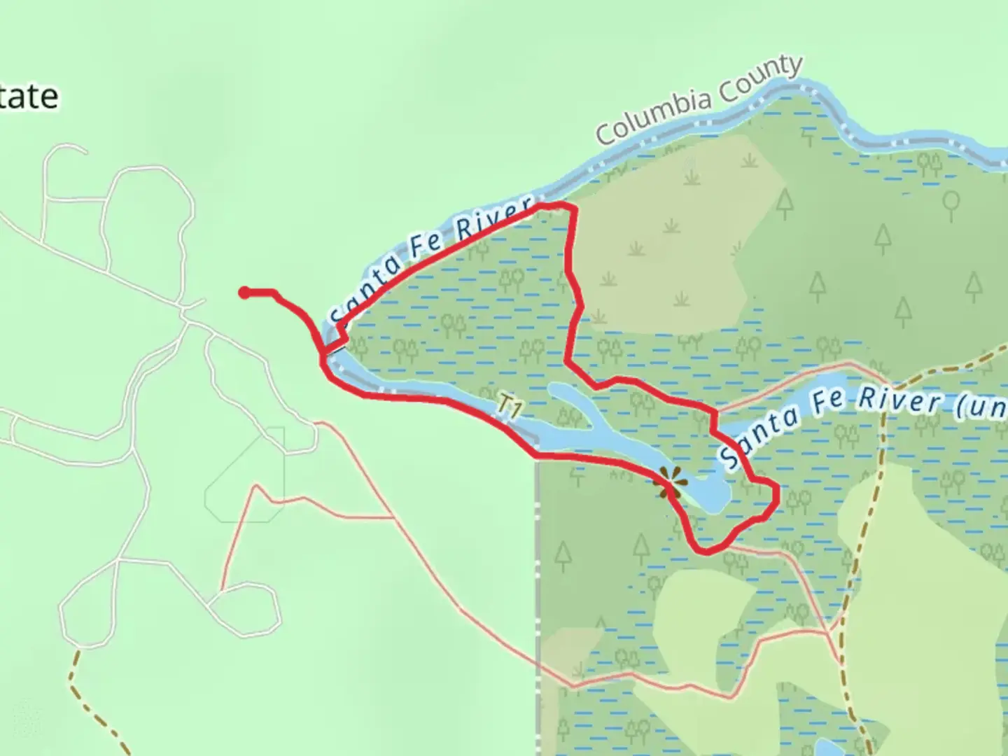 An image depicting the trail River Sink Loop Trail and its surrounding area.