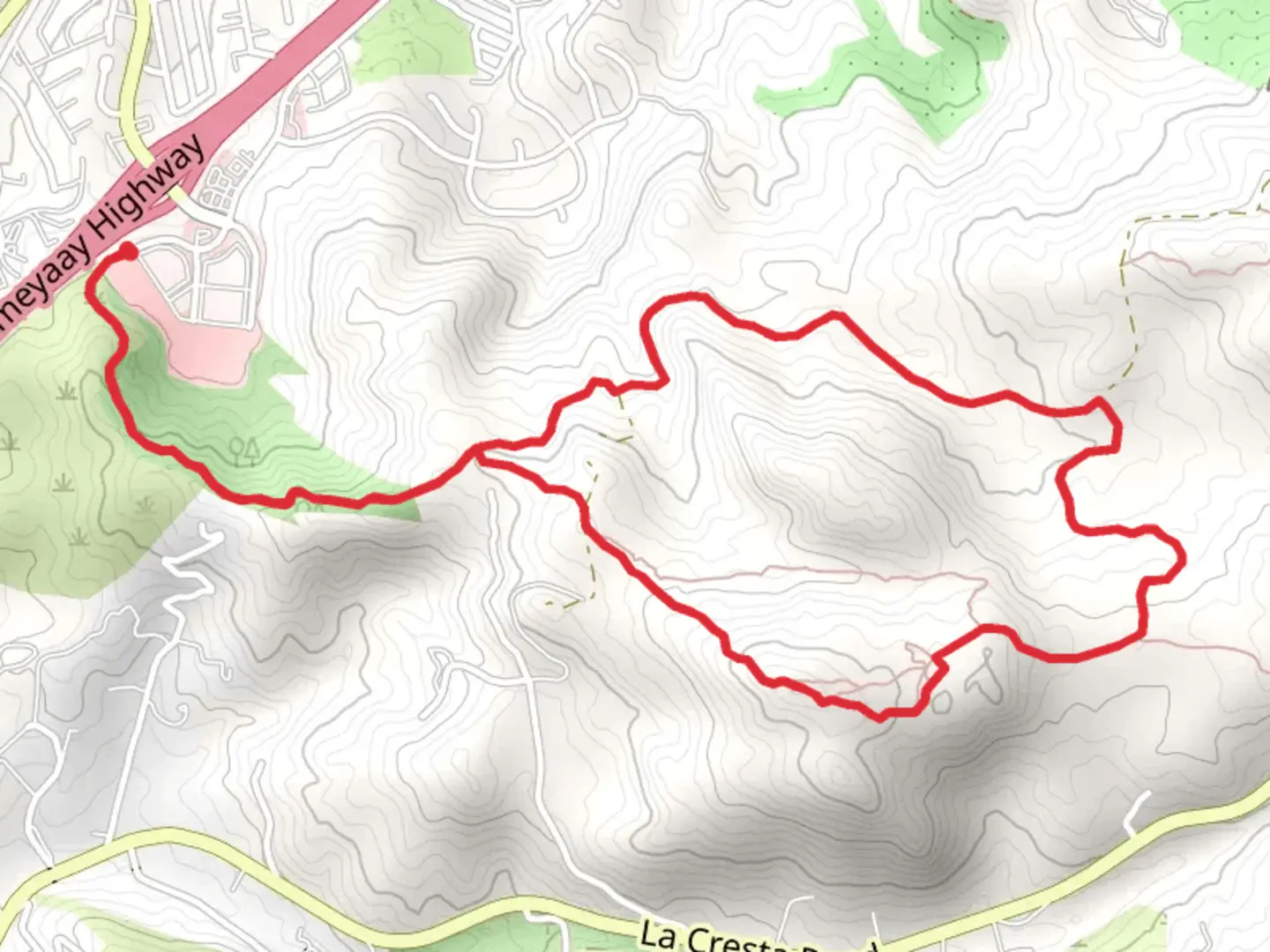 An image depicting the trail Valley View Truck Loop Trail and its surrounding area.
