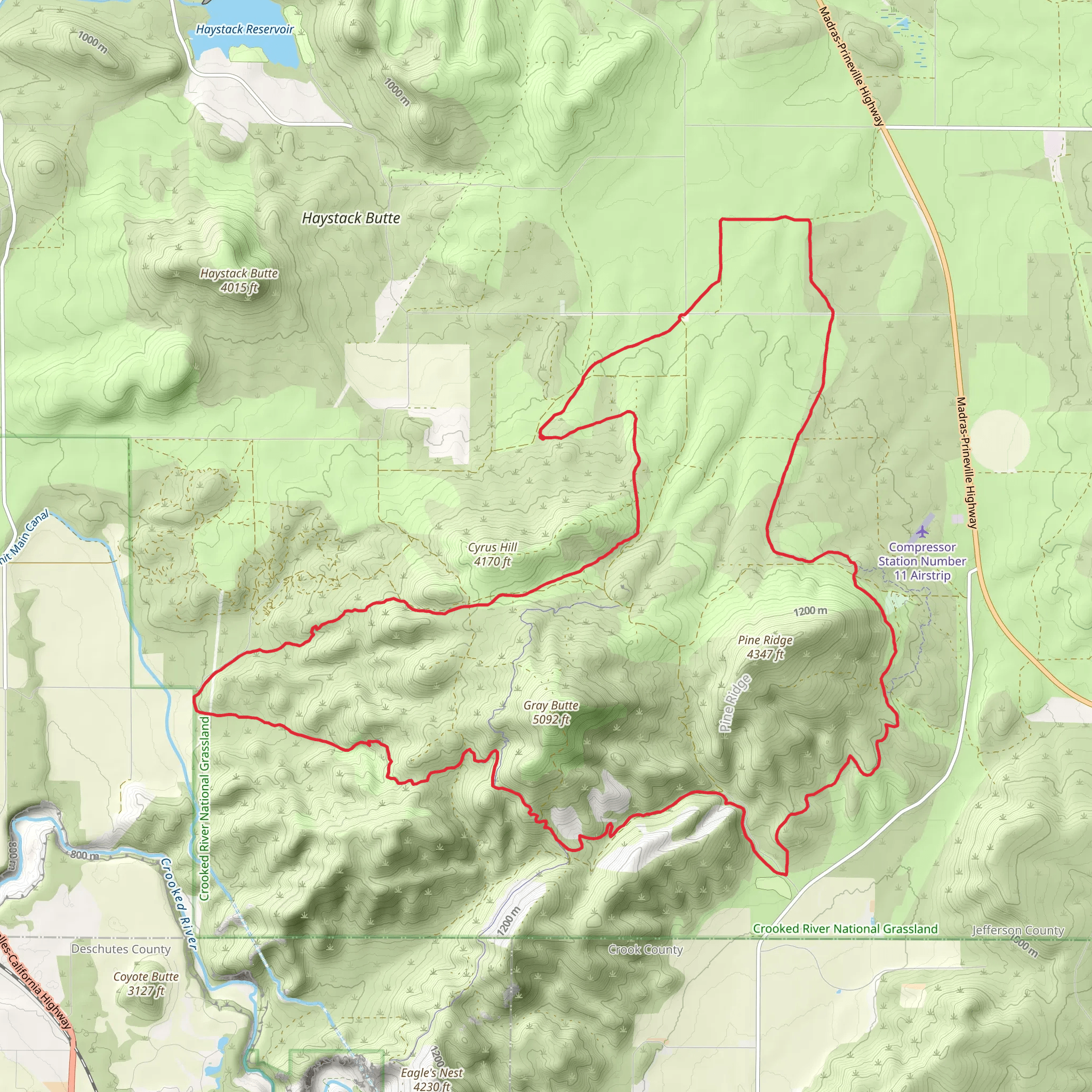 Ridge Rider - Cole Loop Trail mobile static map