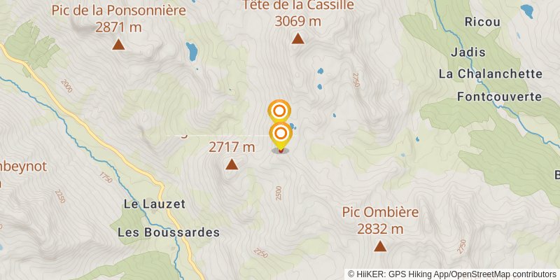 Tour of Mont Thabor spur 2 Map