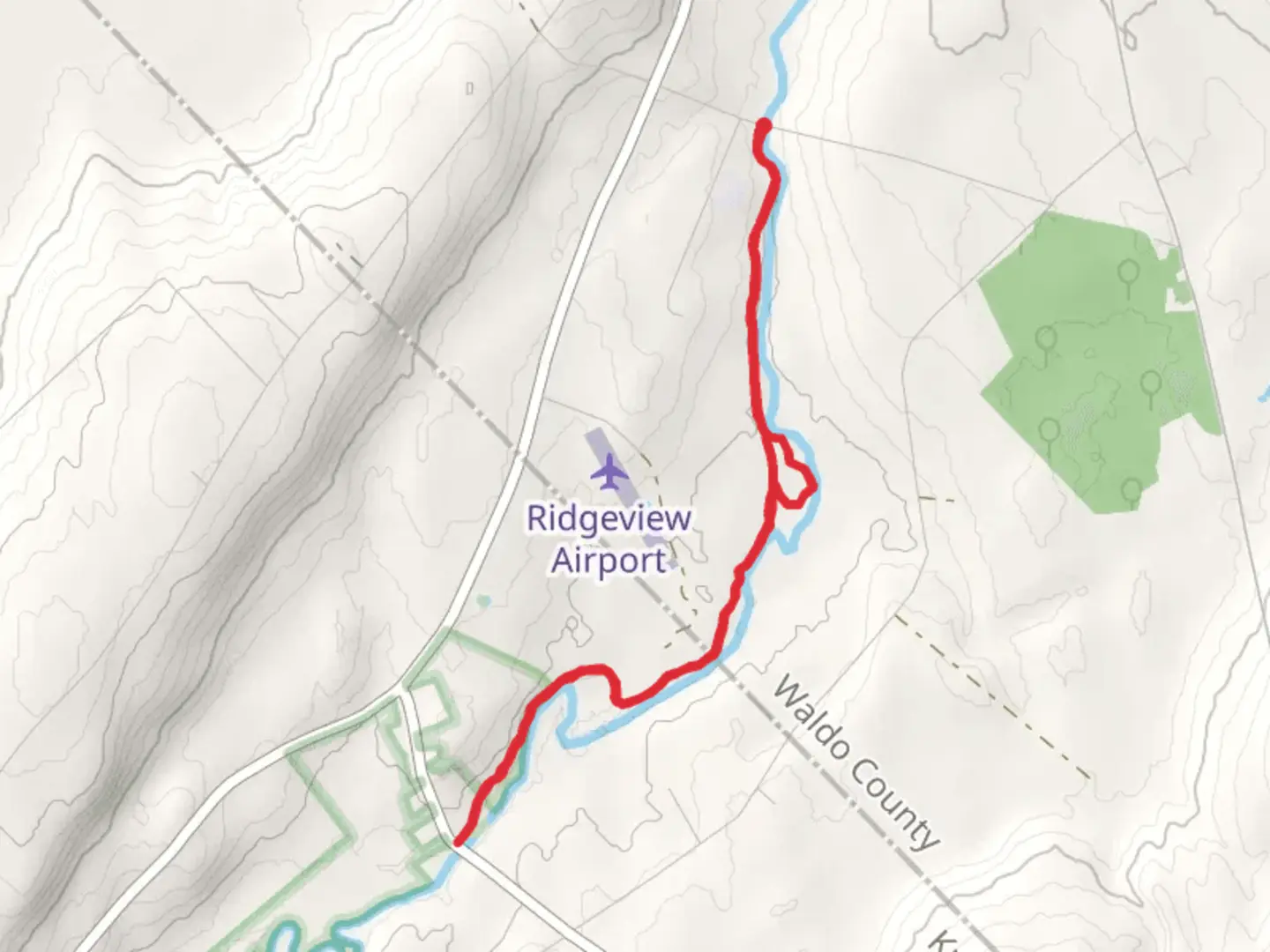 An image depicting the trail St George River Out and Back and its surrounding area.