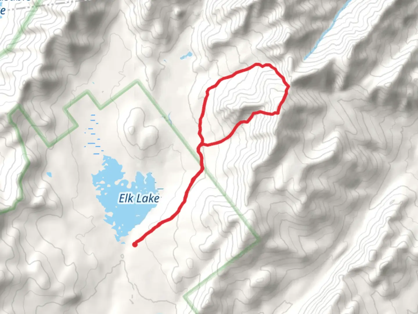 An image depicting the trail Macomb Mountain Loop from Elk Lake Road and its surrounding area.