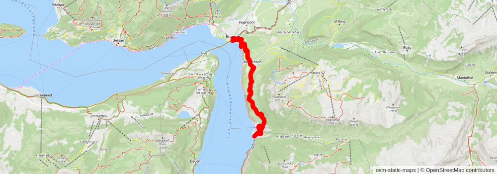 Weg der Schweiz stage 3 Map
