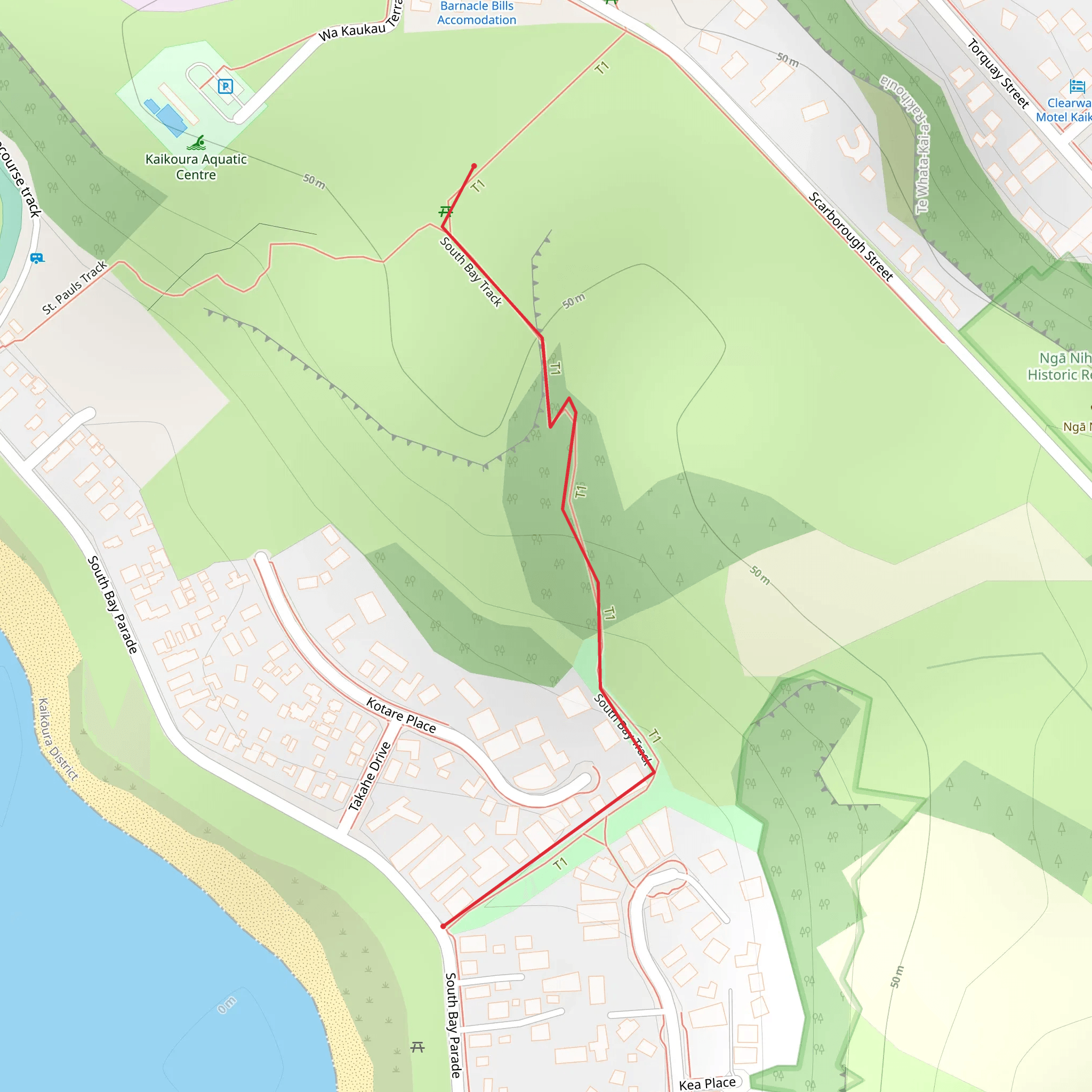 Kaikōura Peninsula Walkway mobile static map