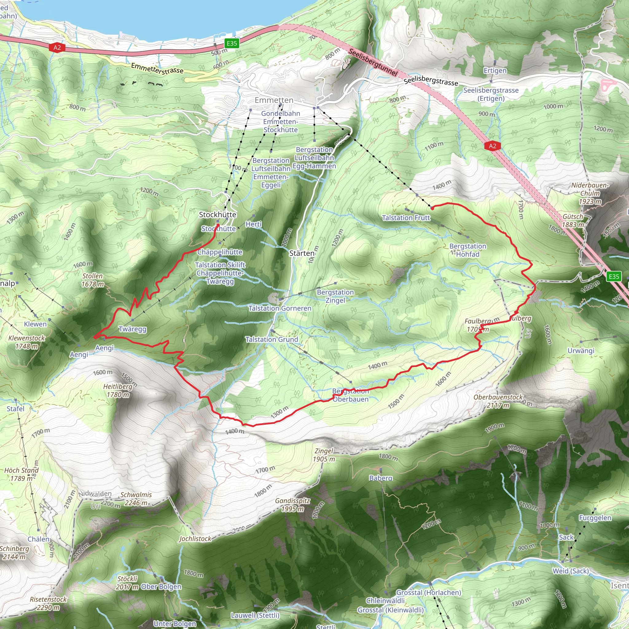 Emmetten Wildlife Observation Trail mobile static map