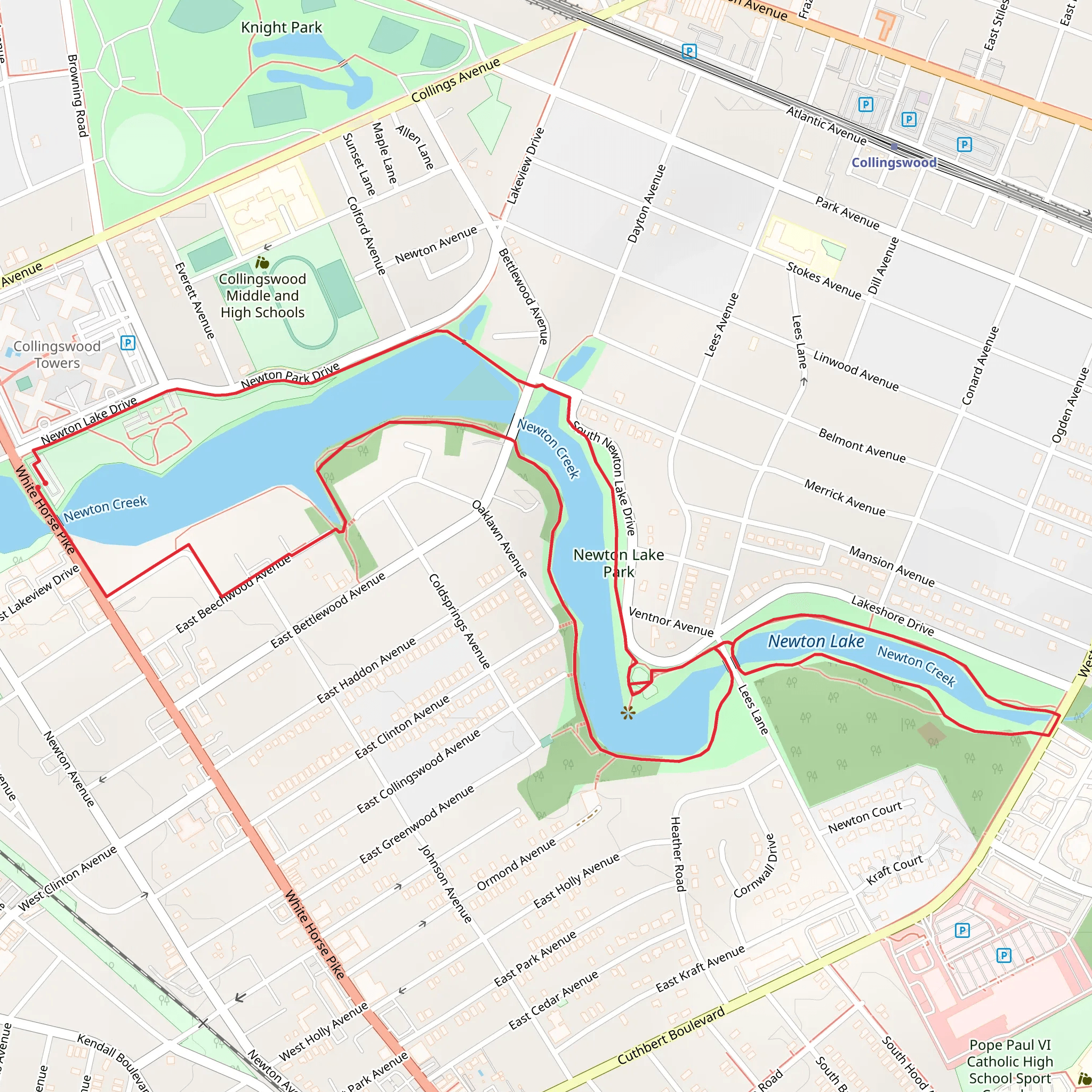 Newton Creek Loop mobile static map