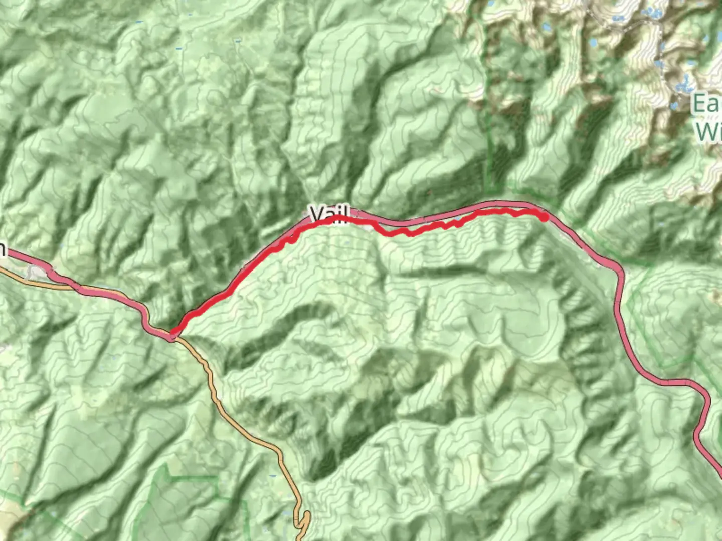 An image depicting the trail Gore Valley Trail - Vail Memorial Park and its surrounding area.