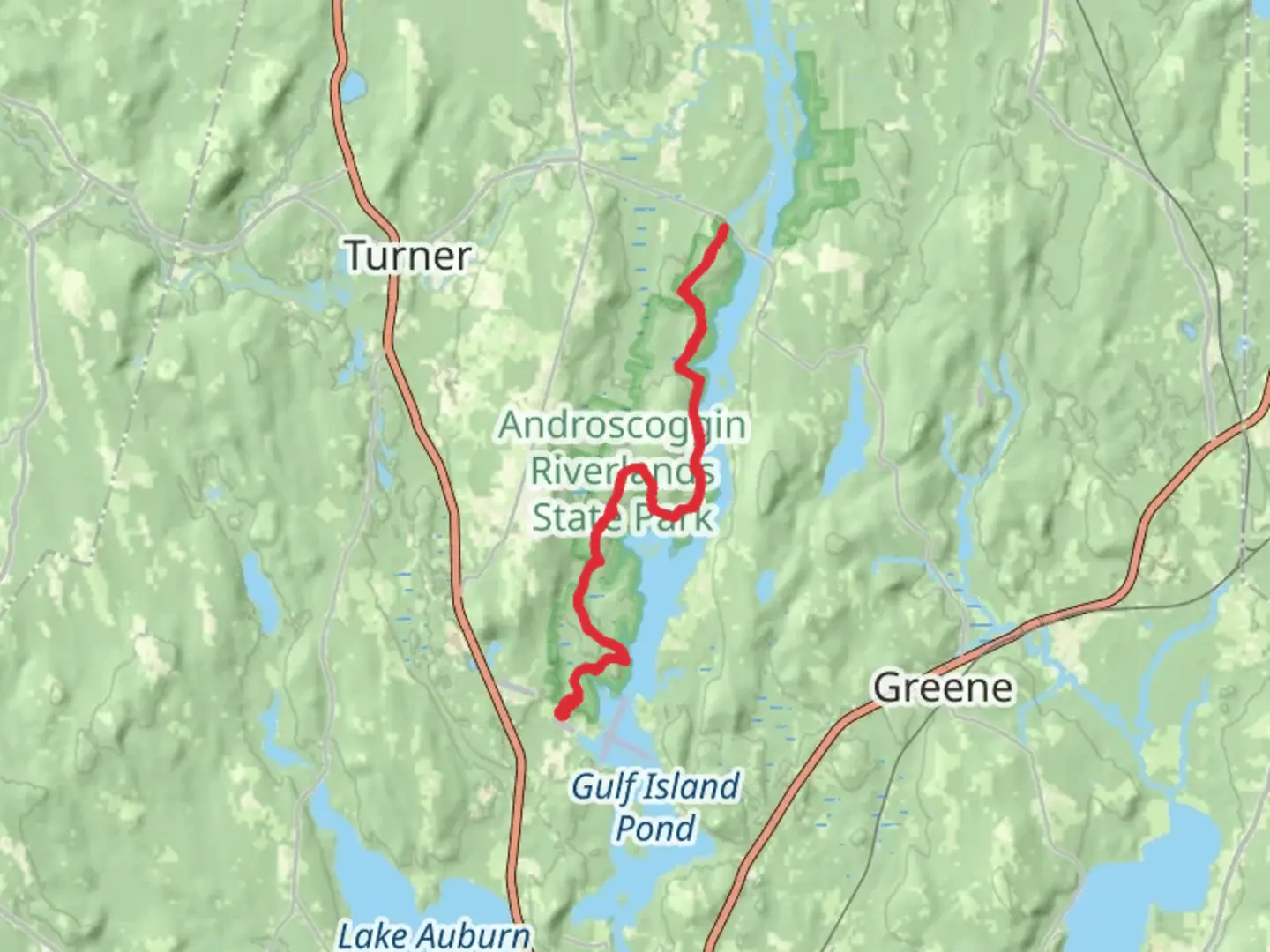 An image depicting the trail Old River Road Trail and its surrounding area.