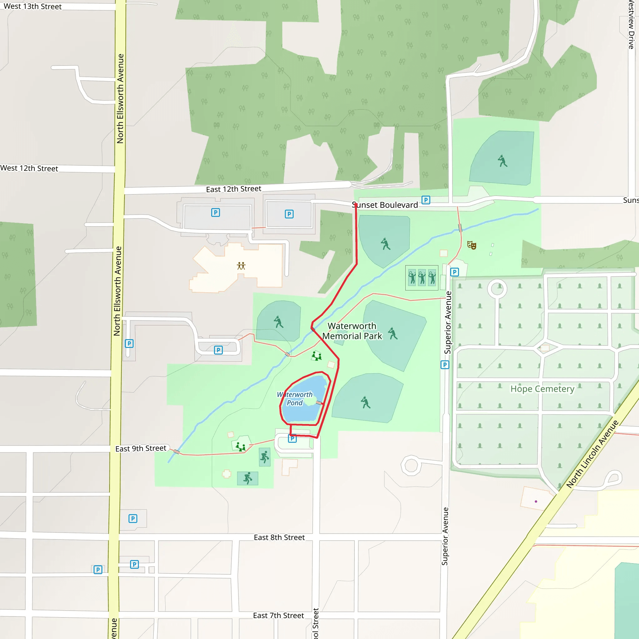 Waterworth Pond mobile static map
