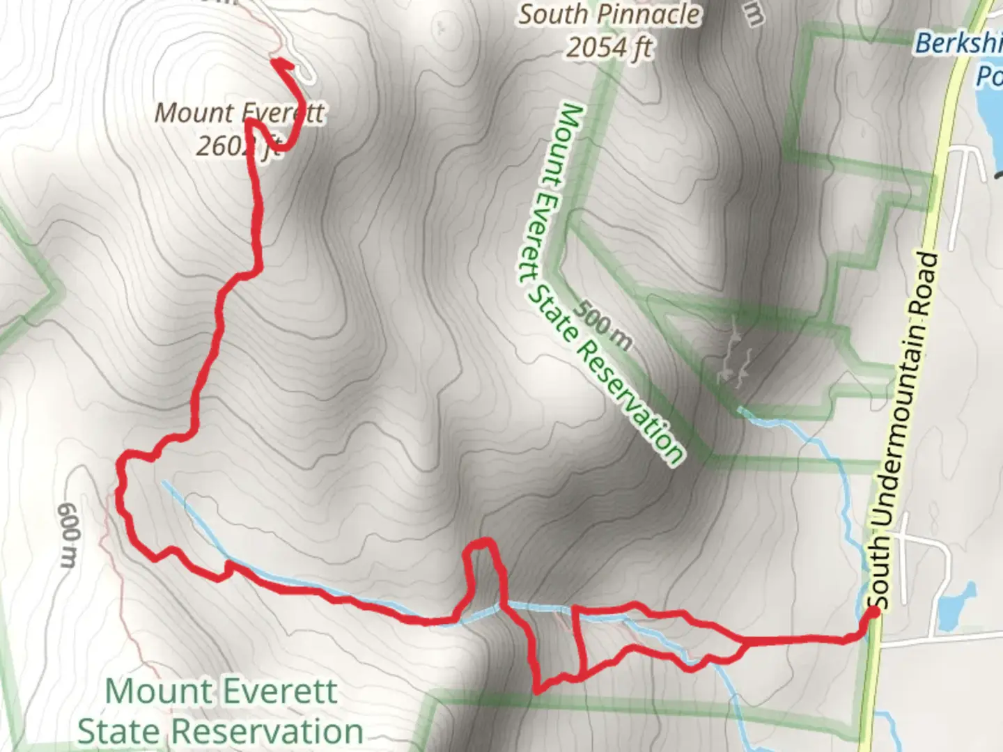 An image depicting the trail Mount Everett via Race Brook Trail and its surrounding area.