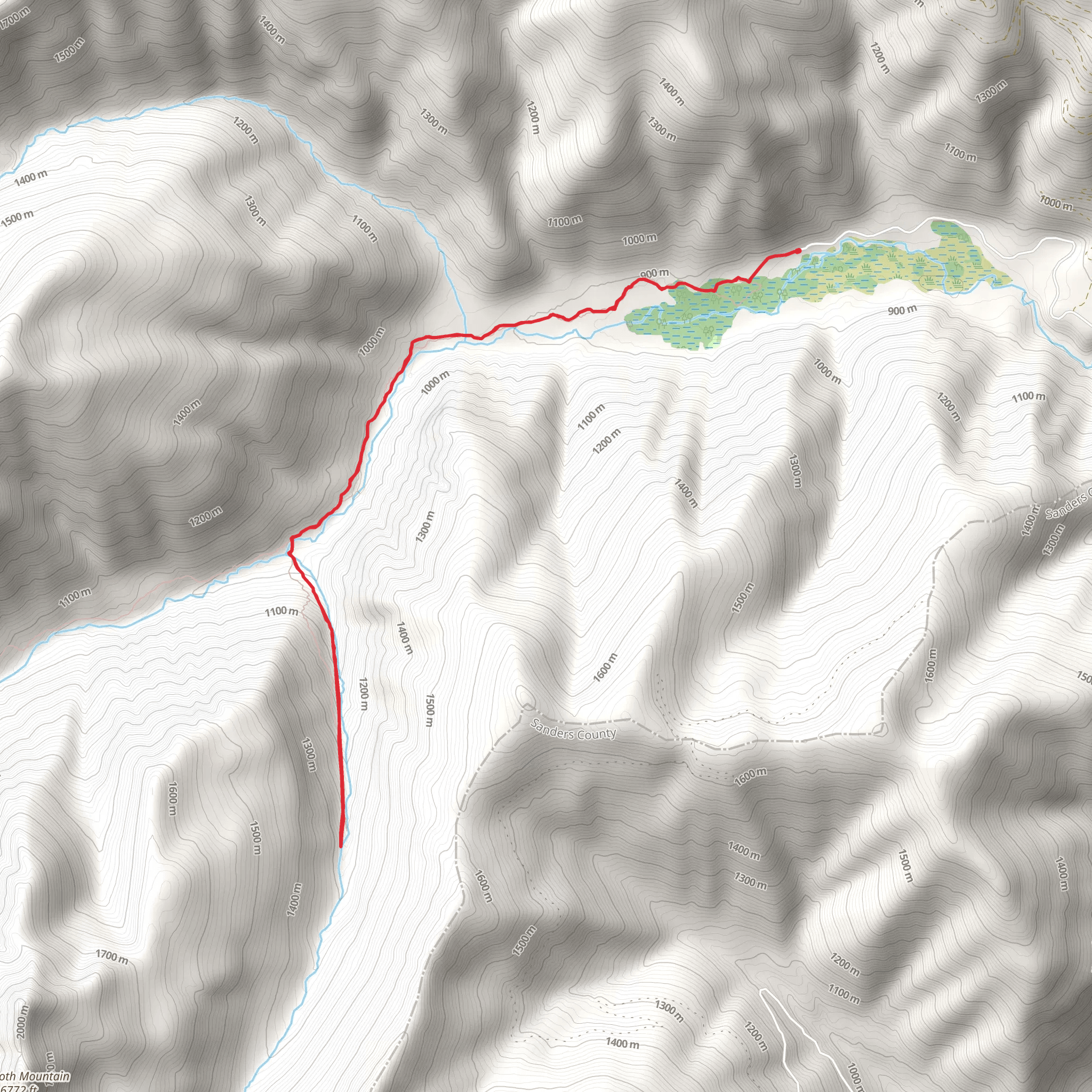 South Fork Ross Creek Trail mobile static map