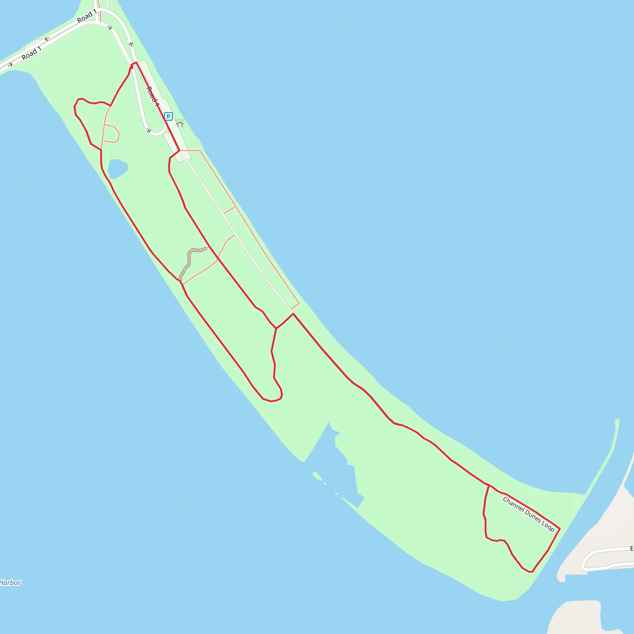 Channel Dunes Loop mobile static map