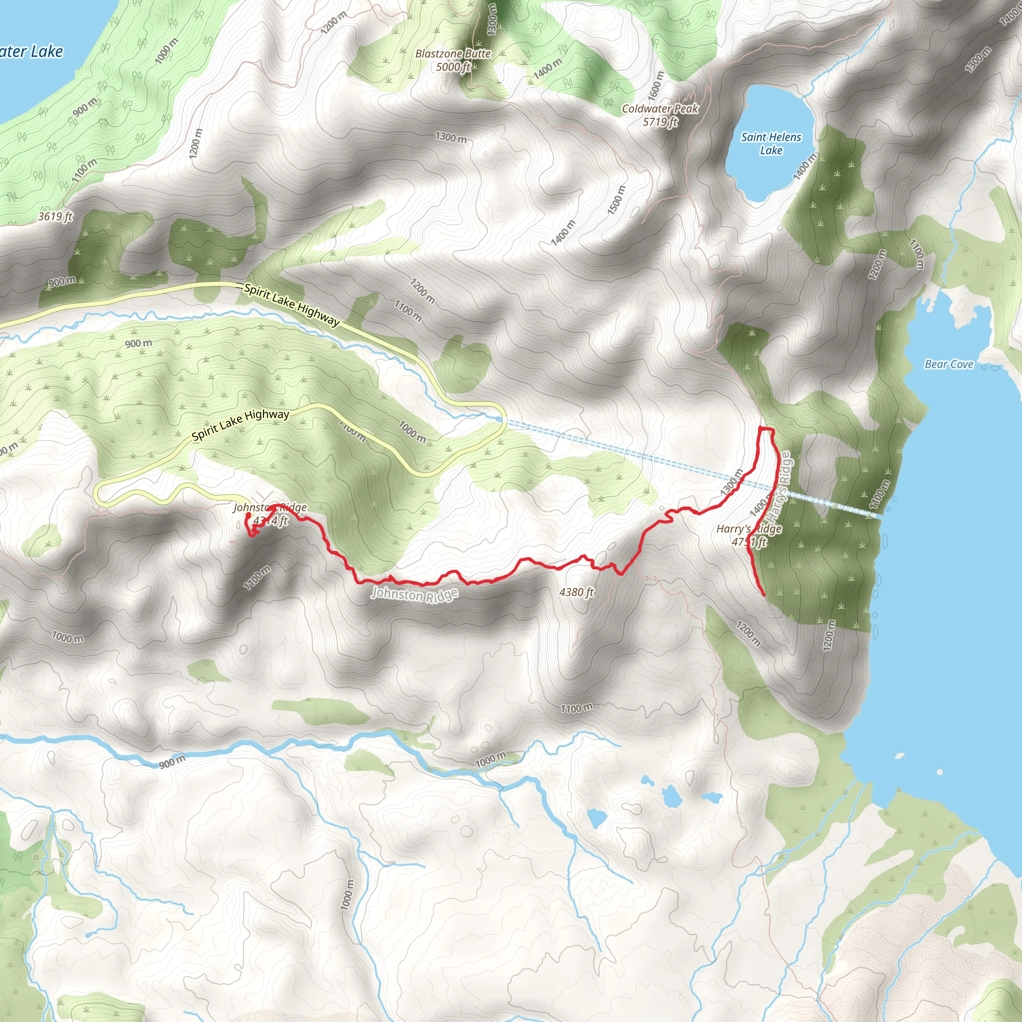 Johnston Ridge and Harry's Ridge mobile static map