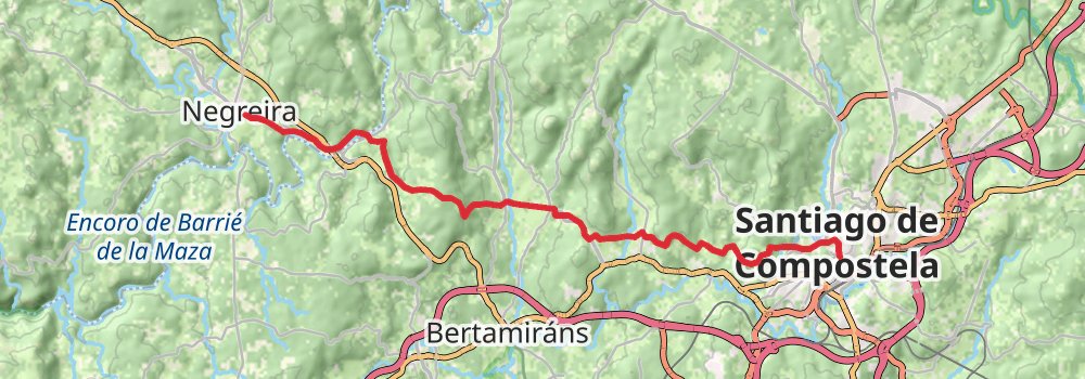 Camino Portugues do Interior stage 23 Map