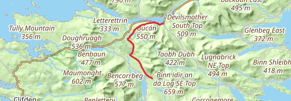 Connemara and the West of Ireland 8-Day Gentle Tour (Hillwalk Tours) stage 3 Map