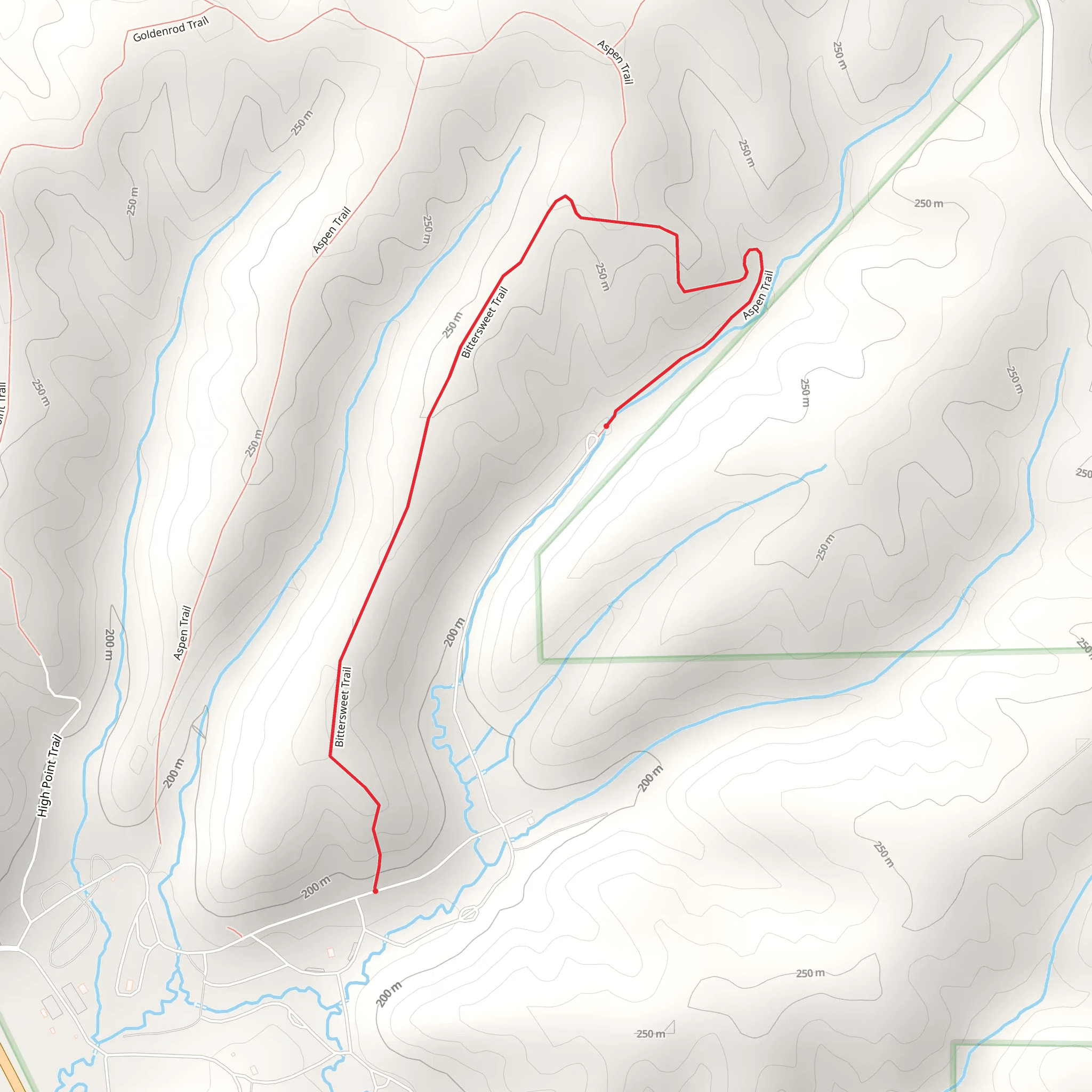 Bittersweet and Aspen Trail mobile static map